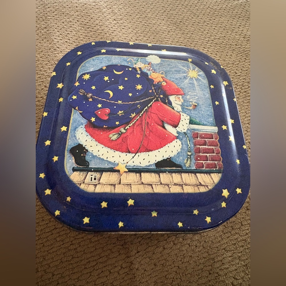 Mary Engelbreit BELIEVE vintage decorative tin.